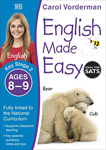 Book cover: "English Made Easy" for ages 8-9, with polar bears.