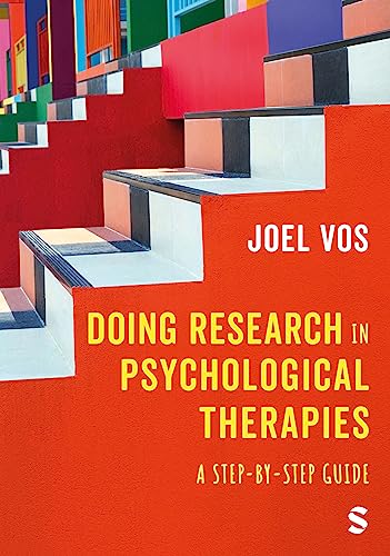 Book cover with colorful stairs and title "Doing Research in Psychological Therapies.