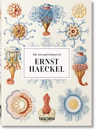 Book cover featuring intricate, colorful illustrations of marine organisms and Ernst Haeckel title text.