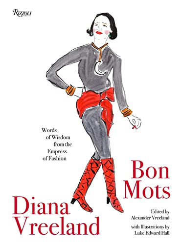 Book cover featuring a stylish illustrated portrait of Diana Vreeland.