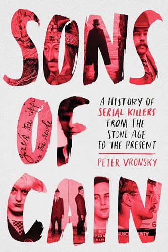 BookCBBook cover with title "Sons of Cain" featuring red collage-style letters and faces.