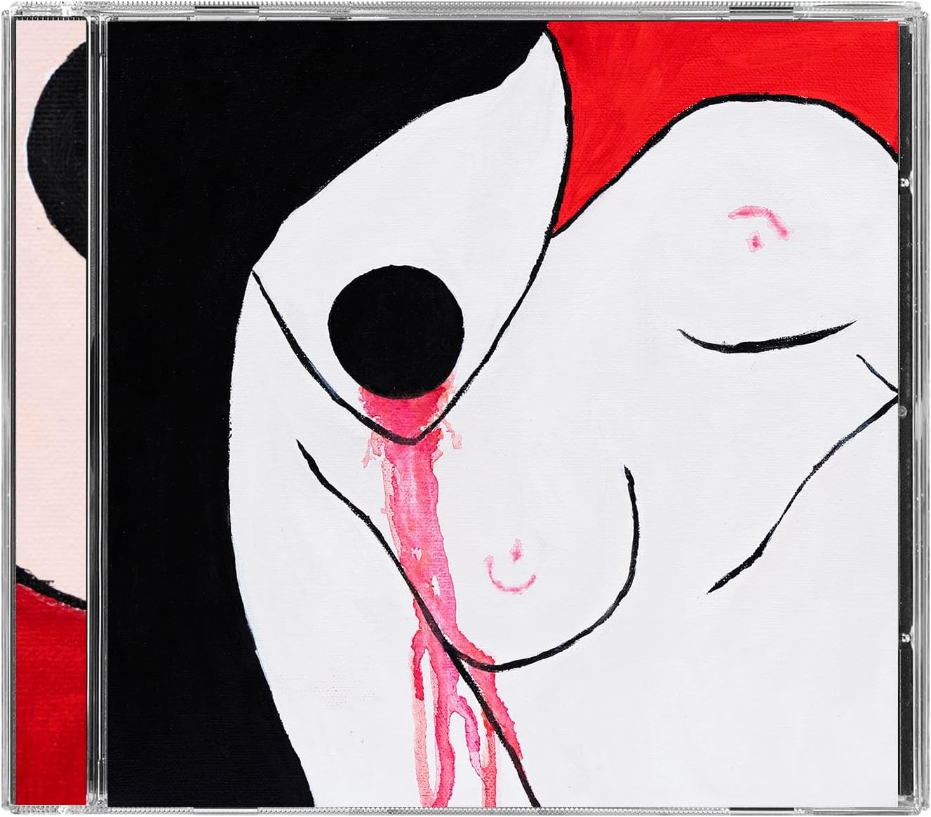 CD cover with abstract painting of a face and red drips.