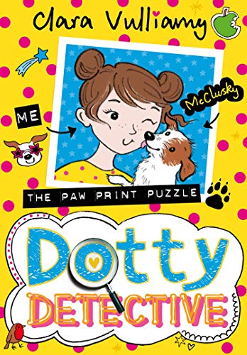 Book cover featuring a girl, a dog, and the title "Dotty Detective.