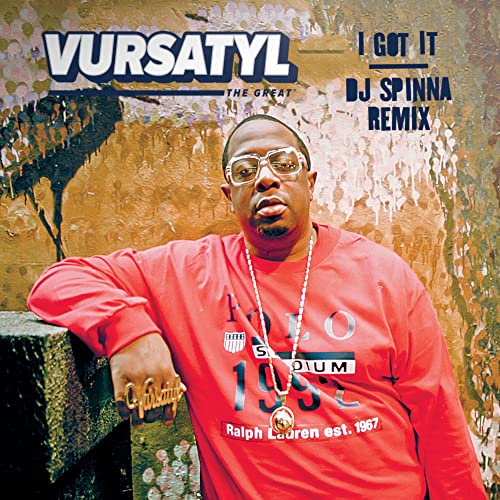 Record cover featuring a man in a red sweatshirt and glasses.