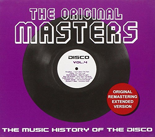 CD cover for "The Original Masters Vol. 4" disco compilation, purple and white.