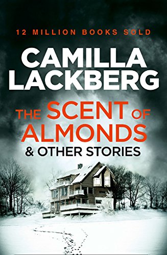 Book cover: snowy house, dark sky, text “The Scent of Almonds”.