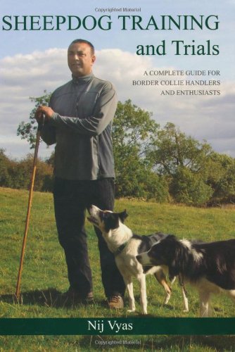 Book cover featuring a man with a stick and two border collies in a field.