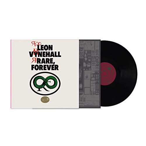 Vinyl record and white album cover for Leon Vynehall’s “Rare, Forever.”