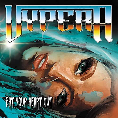 Album cover for Vypera's Eat Your Heart Out featuring a surreal distorted face.