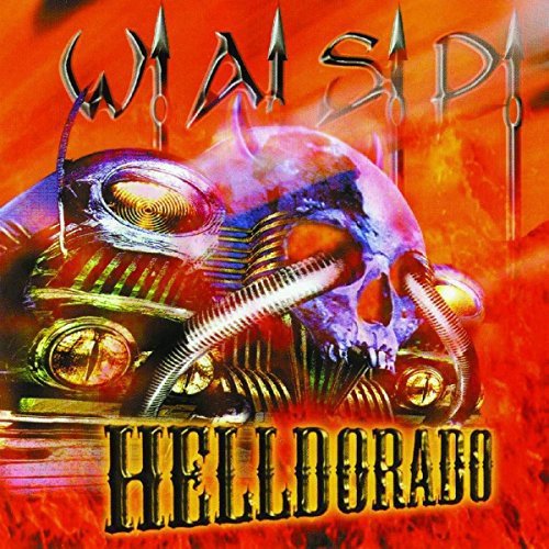 Album cover art featuring a mechanical skull against a fiery orange background.