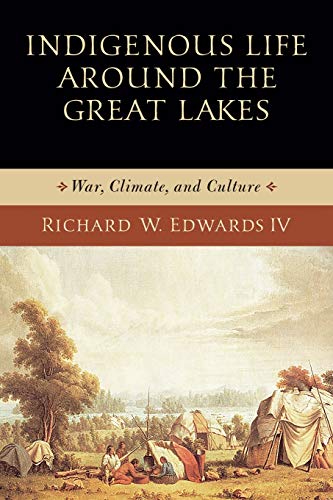 Book cover depicting an Indigenous village near the Great Lakes.