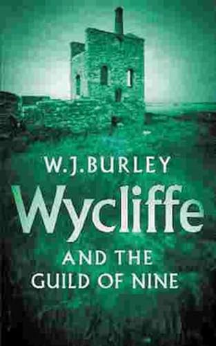 Book cover: stone tower, green hues, title “Wycliffe And The Guild Of Nine”.