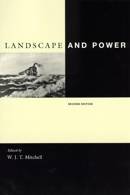 Book cover: "Landscape and Power," featuring a train at sea.