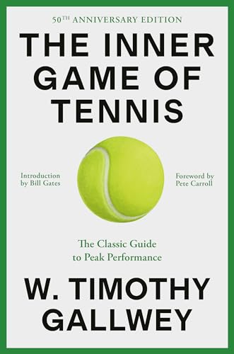 Book cover for The Inner Game of Tennis featuring a yellow tennis ball.