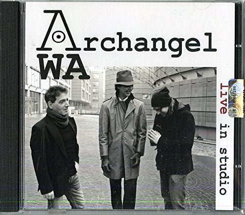 CD cover for Wa’s “Archangel” featuring three men in a city scene.