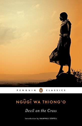 Book cover: silhouette of a woman overlooking a landscape, "Devil on the Cross.
