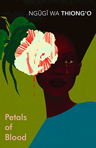 Book cover illustration of a woman with a large flower obscuring her eye.
