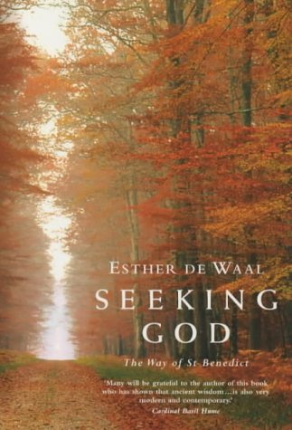 Book cover: "Seeking God" with autumn trees and a winding path.