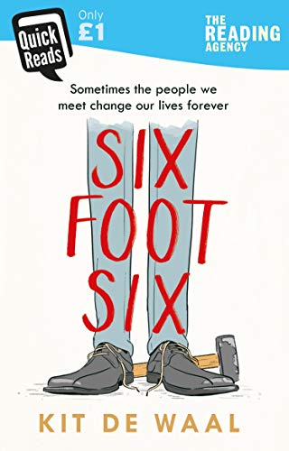 Book cover: "Six Foot Six" with illustrated legs and shoes.