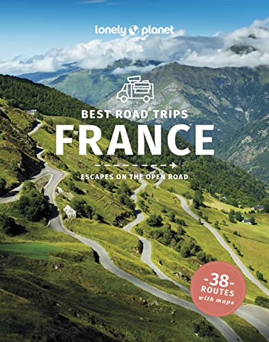 Lonely Planet France road trip travel guide cover showing a winding mountain road.