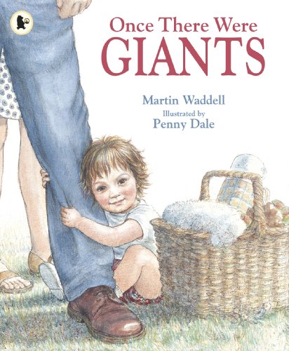 Book cover: a small child hugging a leg, picnic basket nearby.