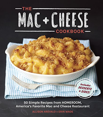 Cookbook cover featuring a white casserole dish of baked mac and cheese.