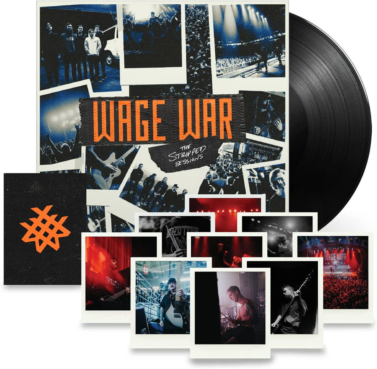 Wage War vinyl record with band photos in a collage design.
