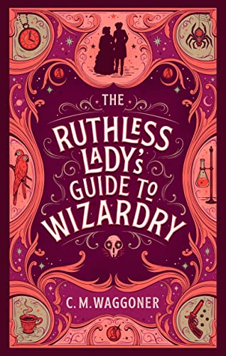 Book cover with ornate purple frame, title, and mystical imagery.