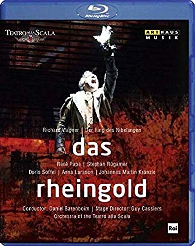 "Wagner: Das Rheingold" Blu-ray case with a man in costume raising his arm.