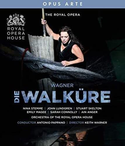 Blu-ray cover featuring a woman in a black dress holding a sword in opera.