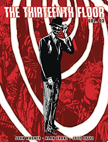 Comic book cover: skeletal figure in suit against red and white swirls.