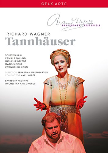 DVD cover for Wagner’s Tannhäuser opera featuring singers in costume.