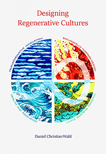 Book cover with title, author name, and a circular diagram of four natural elements.