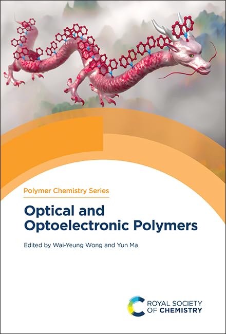 Book cover: "Optical and Optoelectronic Polymers," featuring a pink dragon.