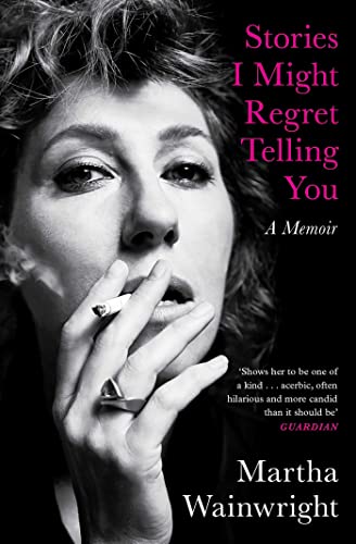 Book cover: woman smoking, titled “Stories I Might Regret Telling You.”