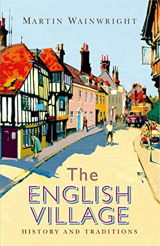 Book cover: painted English village street scene with people walking.