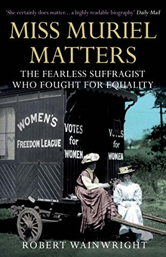 Book cover featuring a vintage photograph of women with a suffragette van.