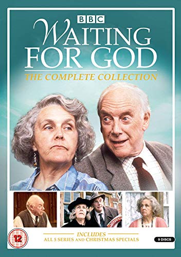DVD cover for Waiting For God featuring the two main characters and scene stills.