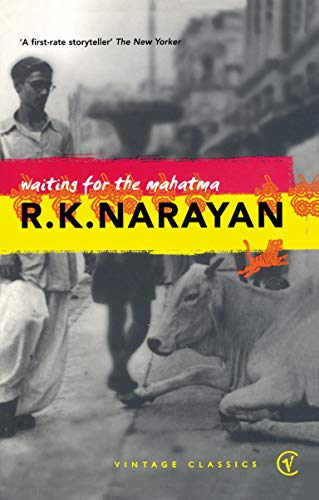 Book cover: people and cows in a street scene, India.