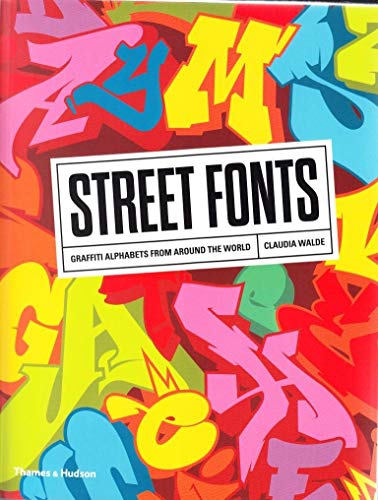 Book cover titled Street Fonts with colorful overlapping graffiti letters on a dark background.