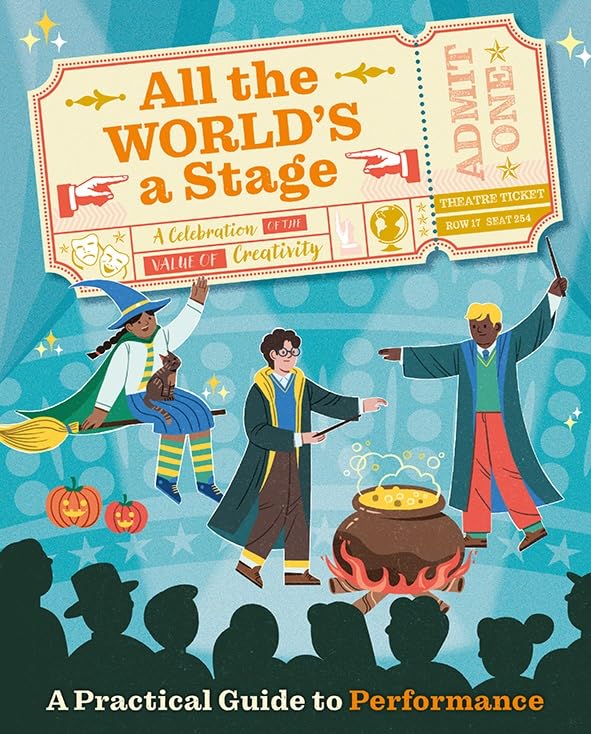 Book cover depicting children in costume performing on a stage.