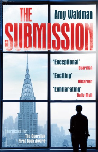 Book cover: “The Submission” with a cityscape and silhouetted figure.