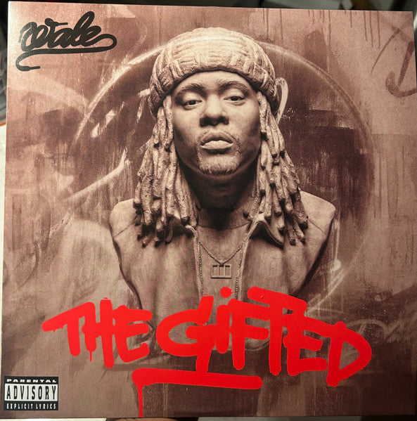 Wale’s “Gifted” vinyl album cover featuring a portrait of the artist.