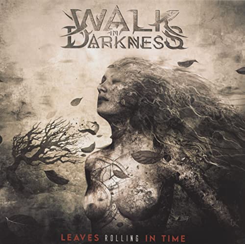CD cover: woman’s face merging with trees and falling leaves.