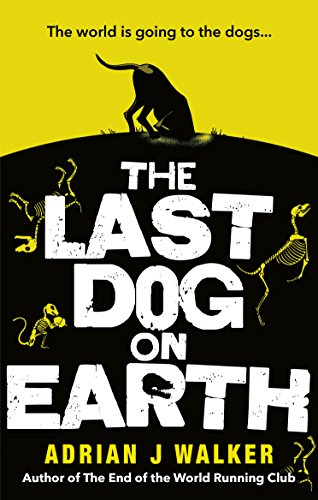Book cover: black and yellow, dog silhouette, skeletal remains.