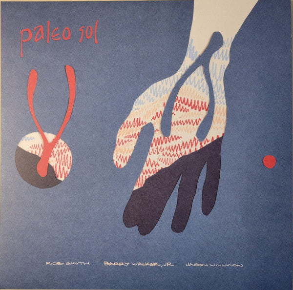 Album cover with abstract illustration of hands and curved shapes.