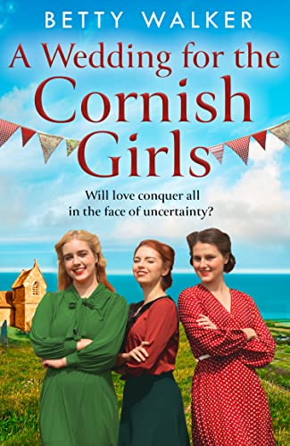Book cover featuring three women standing in a field with a church and sea.