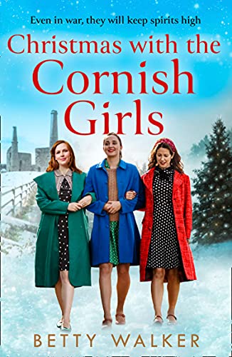 Book cover featuring three women in vintage coats, snowy landscape background.