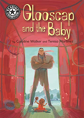 Book cover: Glooscap and a baby stand in a tent opening.