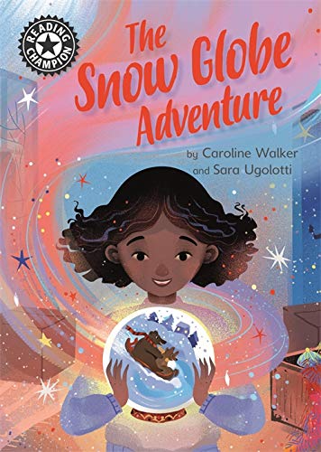Book cover: girl holding a snow globe with a dog inside.